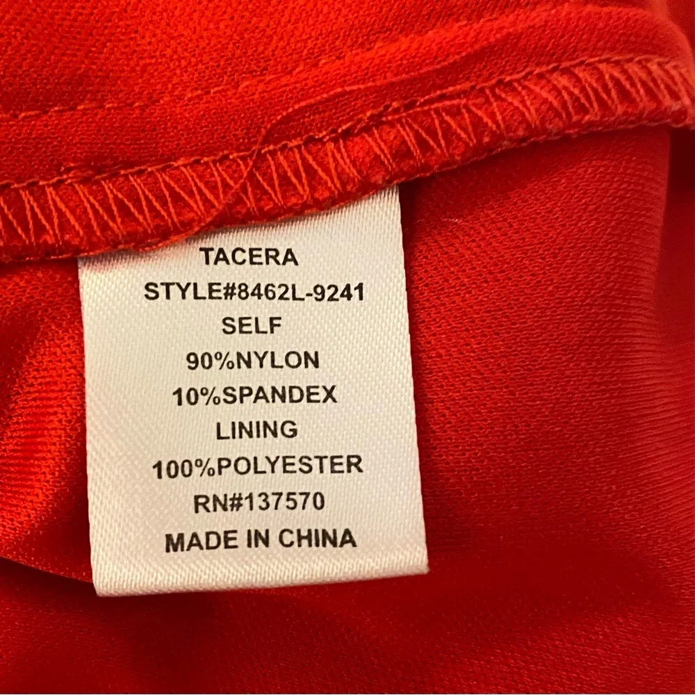 Tacera Elegant Red Lace Halter Women's Blouse Sz XL Sleeveless spaghetti strap - Picture 5 of 10